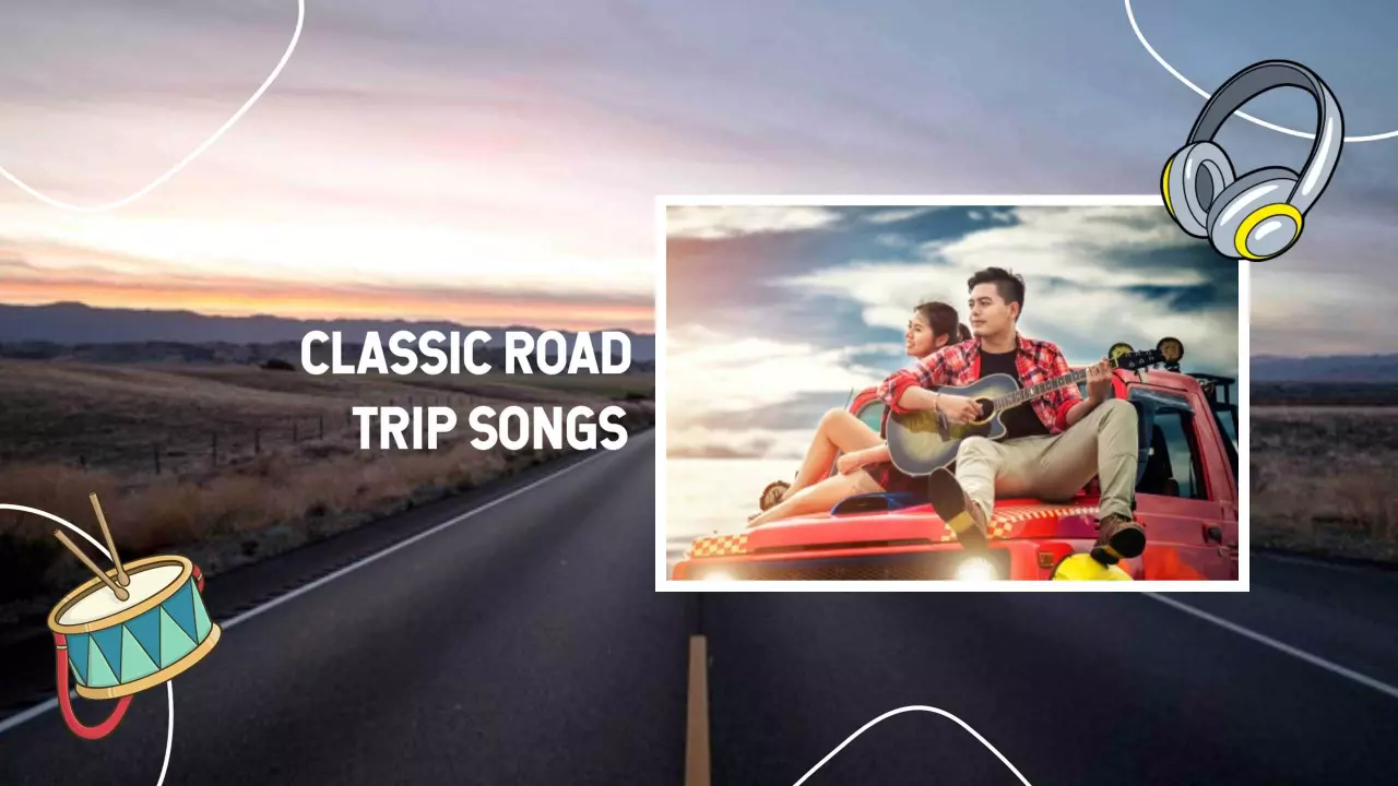 Road Trip Vibes and Classic Songs Playlist YouTube Banner Template