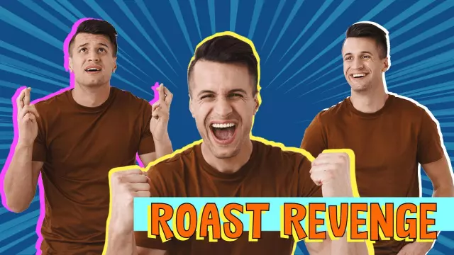 Roast Revenge Fun Challenge Trending YouTube Thumbnail Template