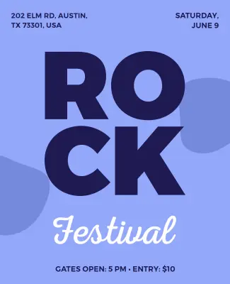 Rock Music Festival Event Poster Template