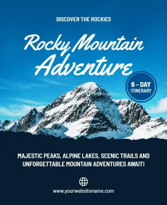 Rocky Mountain Adventure Travel Poster Template
