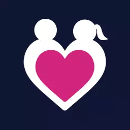 Romantic Couple Embracing Within Heart Design Logo Template