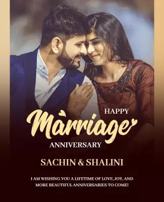 Romantic Elegant Marriage Anniversary Celebration Poster Template
