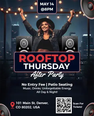 Rooftop Thursday After Party Flyer Template