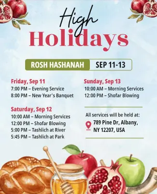 Rosh Hashanah High Holidays Event Flyer Template