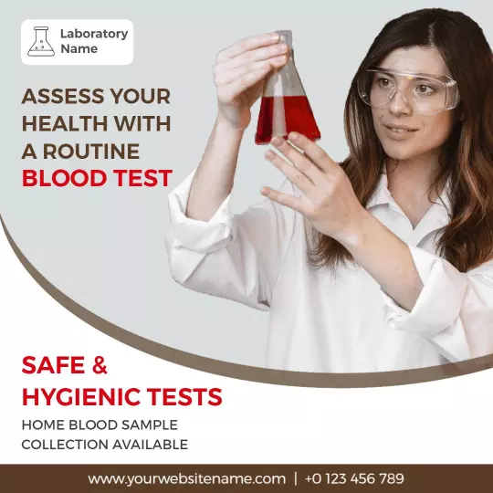 Routine Blood Test Assessment for Health Management Ad Template