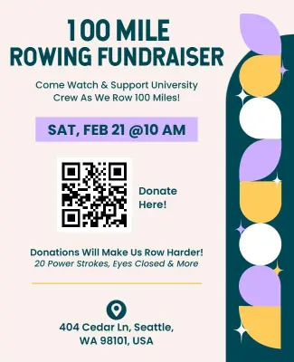 Rowing Fundraiser Event Poster Template