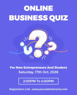 Royal Blue Contest Flyer Template