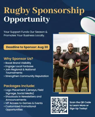 Rugby Sponsorship Opportunity Flyer Template