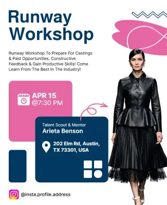 Runway Workshop Event Flyer Template