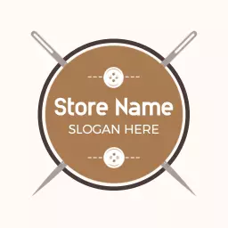 Rustic Brown and Cream Handicraft Tools Display Logo Template