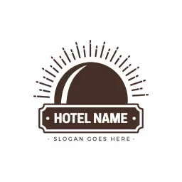 Rustic Brown Design With Vintage Hotel Logo Elements Logo Template