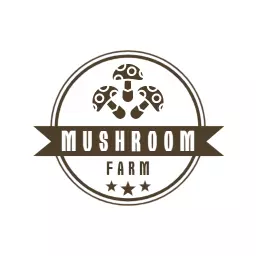 Rustic Brown Mushroom Design for Farm Branding Logo Template