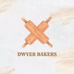 Rustic Brown Rolling Pins in Watercolor Baking Logo Template