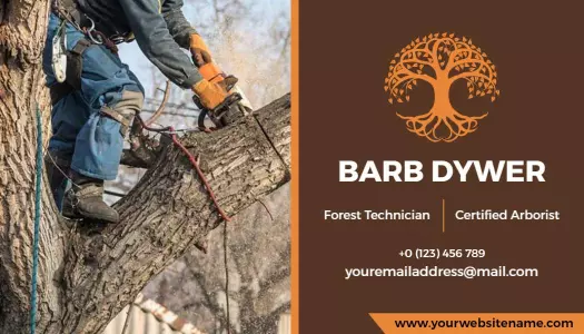 Rustic Earthy Arborist Tree Care Business Card Template