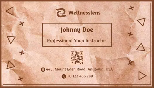 Rustic Earthy Tone Wellness Yoga Instructor Business Card Template