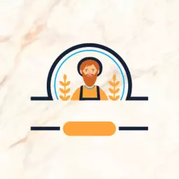 Rustic Farmer with Wheat Symbolizing Agricultural Heritage Logo Template