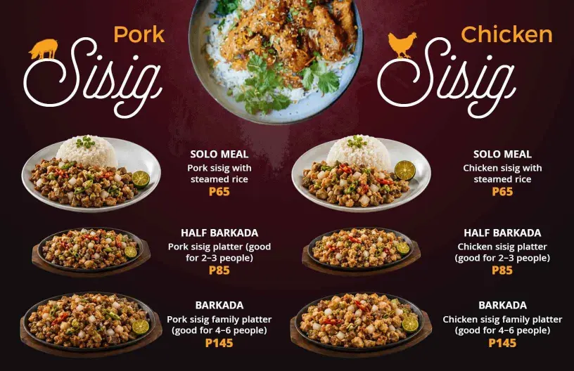 Rustic Flavorful Pork and Chicken Sisig Platter Menu Template