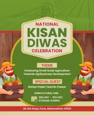 Rustic Green Agriculture Festival Celebration Poster Template