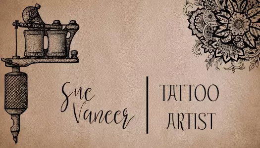 Rustic Inked Tattoo Studio Vintage Business Card Template