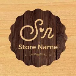 Rustic Wooden Design Highlighting Plywood Crafting Logo Template