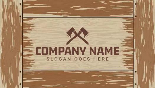 Rustic Woodwork Craftsman Brown Visiting Card Template