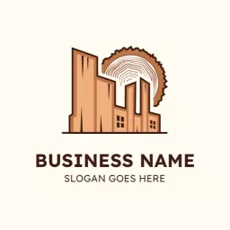 Rusty Brown Factory with Vibrant Sun Design Logo Template