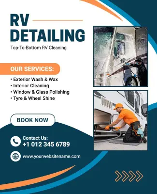 RV Detailing Services Poster Template