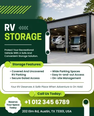 RV Secure Storage Solutions Flyer Template
