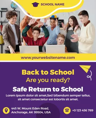 Safe Return to School Event Flyer Template