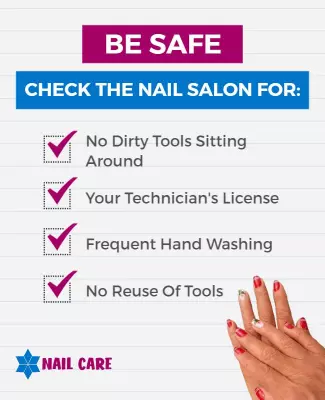 Safety Checklist for Nail Care Salon Health Poster Template