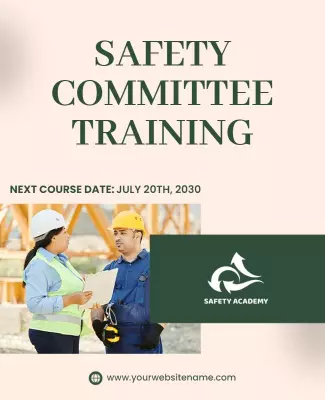 Safety Committee Training Event Flyer Template