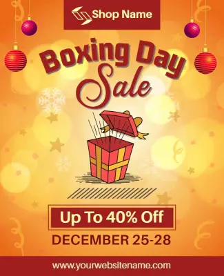 Saffron Mango Boxing Day Flyer Template