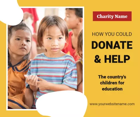 Saffron Ngo Organizations Facebook Flyer Template