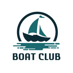 Sailing Boat in Turquoise Waters for Exclusive Boat Logo Template