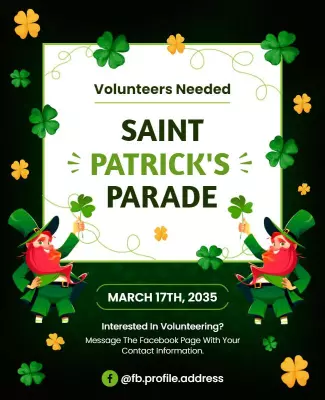 Saint Patricks Parade Volunteer Flyer Template