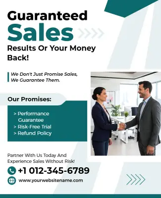 Sales Performance Guarantee Business Flyer Template