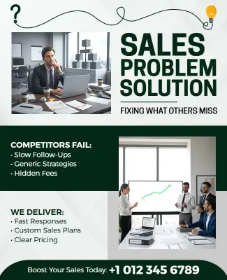 Sales Problem Solving Advertisement Flyer Template