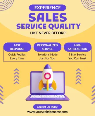 Sales Service Quality Promotion Flyer Template