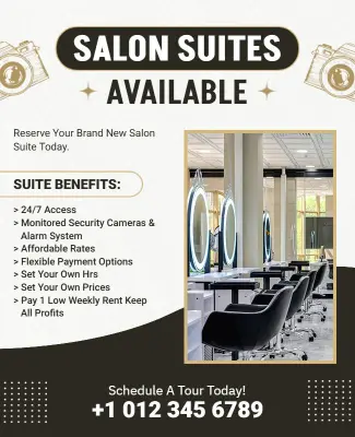 Salon Suite Leasing Promotional Flyer Template