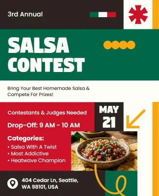 Salsa Contest Event Flyer Template
