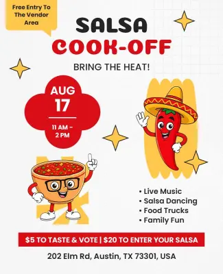 Salsa Cook-Off Event Flyer Template
