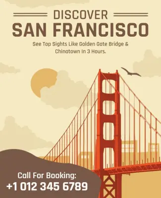 San Francisco Sightseeing Tour Flyer Template