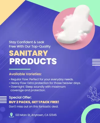 Sanitary Products Promotion Flyer Template