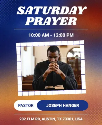 Saturday Morning Prayer Service Flyer Template