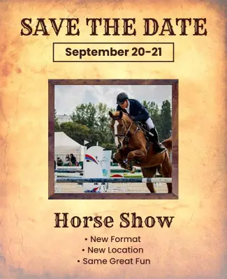 Save the Date Horse Show Event Flyer Template