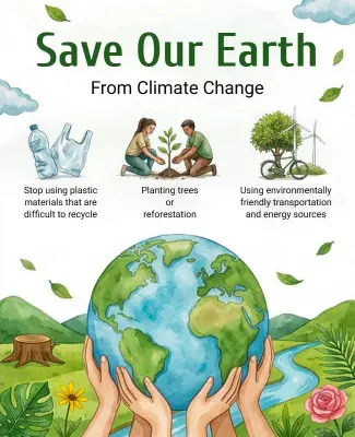 Save the Earth Environmental Awareness Poster Template