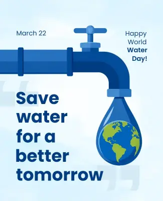 Save Water Campaign Poster Template