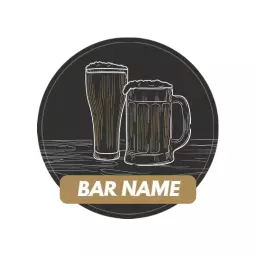 Savor Fine Wines and Craft Beers at Our Cozy Wine Bar Logo Template