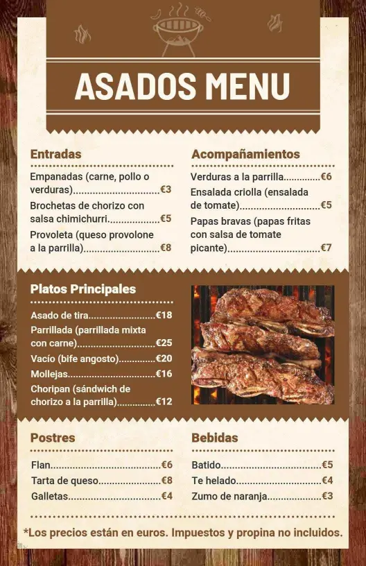 Savory Grilled Meats and Hearty Sides Delightful BBQ Menu Template
