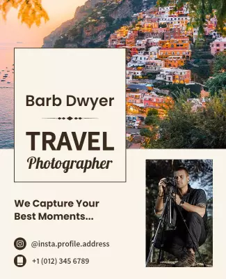 Scenic Coastal Travel Photography Showcase Poster Template